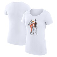 Women's G-III 4Her by Carl Banks  White San Francisco Giants Baseball Girls Fitted T-Shirt
