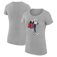 Women's G-III 4Her by Carl Banks Heather Gray Columbus Blue Jackets Hockey Girls Fitted T-Shirt