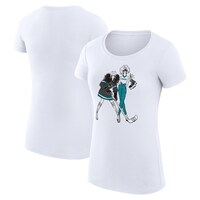 Women's G-III 4Her by Carl Banks White San Jose Sharks Hockey Girls Fitted T-Shirt