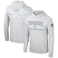 Men's Colosseum Gray Tennessee Volunteers OHT Military Appreciation Long Sleeve Hoodie T-Shirt