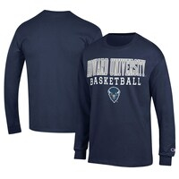 Men's Champion  Navy Howard Bison Icon Logo Basketball Jersey Long Sleeve T-Shirt
