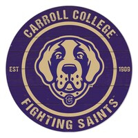 Carroll College Fighting Saints 20" Indoor/Outdoor Team Color Circle Sign