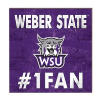 Weber State Wildcats 10" x 10" #1 Fan Plaque