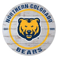 Northern Colorado Bears 20" Indoor/Outdoor Weathered Circle Sign