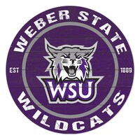 Weber State Wildcats 20" Indoor/Outdoor Team Color Circle Sign