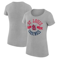 Women's G-III 4Her by Carl Banks Heather Gray St. Louis Cardinals City Graphic Fitted T-Shirt
