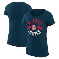 Women's G-III 4Her by Carl Banks Navy St. Louis Cardinals City Graphic Fitted T-Shirt
