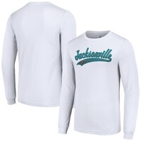 Men's Starter White Jacksonville Jaguars Tailsweep Long Sleeve T-Shirt
