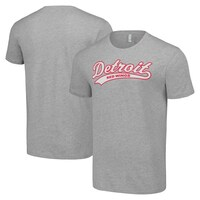 Men's Starter Heather Gray Detroit Red Wings Tailsweep T-Shirt
