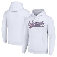 Men's Starter White Colorado Avalanche Tailsweep Fleece Tri-Blend Pullover Hoodie
