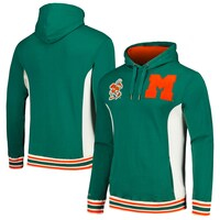 Men's Mitchell & Ness Green Miami Hurricanes Team Legacy French Terry Pullover Hoodie