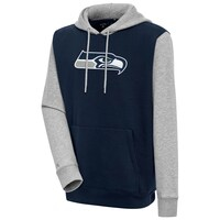Men's Antigua  Navy Seattle Seahawks Victory CB Chenille Pullover Hoodie