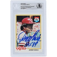 Johnny Bench Cincinnati Reds Autographed 1979 Topps Series 2 #700 Beckett Fanatics Witnessed Authenticated Card with "HOF 89" Inscription