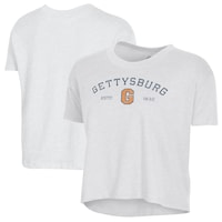 Women's Alternative Apparel  White Gettysburg Bullets Retro Jersey Headliner Cropped T-Shirt