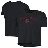 Women's Alternative Apparel  Black Keene State Owls Retro Jersey Headliner Cropped T-Shirt