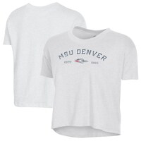 Women's Alternative Apparel  White MSU Denver Roadrunners Retro Jersey Headliner Cropped T-Shirt
