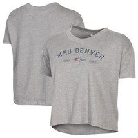Women's Alternative Apparel  Gray MSU Denver Roadrunners Retro Jersey Headliner Cropped T-Shirt
