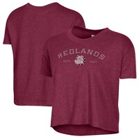 Women's Alternative Apparel  Maroon University of Redlands Bulldogs Retro Jersey Headliner Cropped T-Shirt