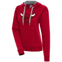Women's Antigua  Red Chicago Bulls Victory Pullover Hoodie