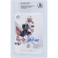 Patrick Kane Chicago Blackhawks Autographed 2017-18 Upper Deck SP Authentic #75 Beckett Fanatics Witnessed Authenticated Card