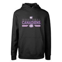 Youth Levelwear Black Montreal Canadiens Hockey Fights Cancer Podium Fleece Pullover Hoodie
