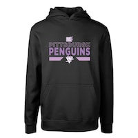 Youth Levelwear Black Pittsburgh Penguins Hockey Fights Cancer Podium Fleece Pullover Hoodie