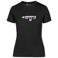 Women's Levelwear Black Minnesota Wild Hockey Fights Cancer Maddox Chase T-Shirt