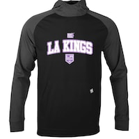 Men's Levelwear Black Los Angeles Kings Hockey Fights Cancer Uproar Raglan Pullover Hoodie