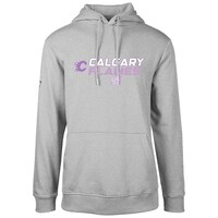 Men's Levelwear Gray Calgary Flames Hockey Fights Cancer Podium Chase Pullover Hoodie