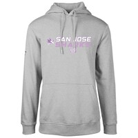 Men's Levelwear Gray San Jose Sharks Hockey Fights Cancer Podium Chase Pullover Hoodie