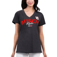 Women's G-III 4Her by Carl Banks Black Kyle Busch Key Move V-Neck T-Shirt