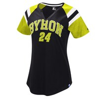 Women's Starter Black William Byron Game On Notch Neck Raglan T-Shirt