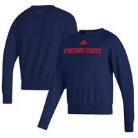 Men's adidas  Navy Fresno State Bulldogs Premium Retro Pullover Sweatshirt