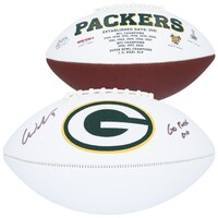 Christian Watson Green Bay Packers Autographed White Panel Football with "Go Pack Go" Inscription