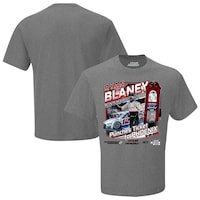 Men's Checkered Flag Sports Heather Charcoal Ryan Blaney 2023 Xfinity 500 Race Winner T-Shirt