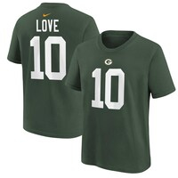 Youth Nike Jordan Love Green Green Bay Packers Player Name & Number T-Shirt