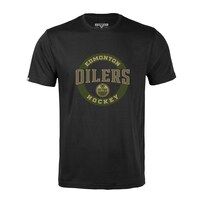 Men's Levelwear Black Edmonton Oilers Richmond Delta T-Shirt