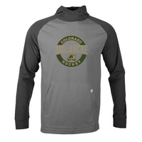 Men's Levelwear Steel/Charcoal Colorado Avalanche Uproar Farm Team Pullover Hoodie