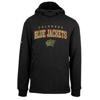 Men's Levelwear Black Columbus Blue Jackets Arch Delta Shift Pullover Hoodie