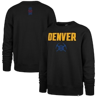 Men's '47 Black Denver Nuggets 2023/24 City Edition Postgame Headline Crew Pullover Sweatshirt