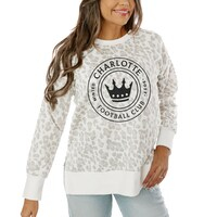 Women's Gameday Couture  Cream Charlotte FC French Terry Side-Slit Sweatshirt