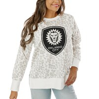 Women's Gameday Couture  Cream Orlando City SC French Terry Side-Slit Sweatshirt