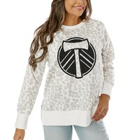 Women's Gameday Couture  Cream Portland Timbers French Terry Side-Slit Sweatshirt