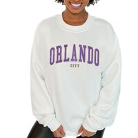Women's Gameday Couture  White Orlando City SC Fleece Pullover Sweatshirt