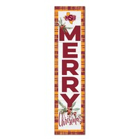Midwestern State Mustangs 12'' x 48'' Outdoor Merry Christmas Leaner