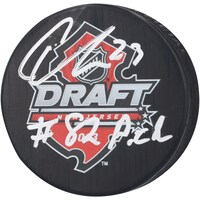 Carter Verhaeghe Florida Panthers Autographed 2013 NHL Draft Hockey Puck with "#82 Pick" Inscription