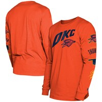 Men's New Era Orange Oklahoma City Thunder 2023/24 City Edition Long Sleeve T-Shirt