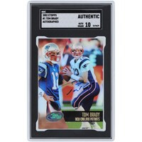 Tom Brady New England Patriots Autographed 2002 Topps Etopps Refractor #1 SGC Authenticated Authentic 10 Card