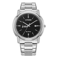 Men's Citizen Watch  Silver St. John Fisher Cardinals Eco-Drive Black Dial Stainless Steel Watch