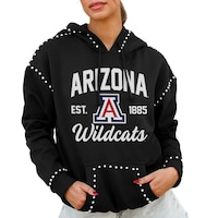 Women's Gameday Couture  Black Arizona Wildcats Studded Pullover Hoodie